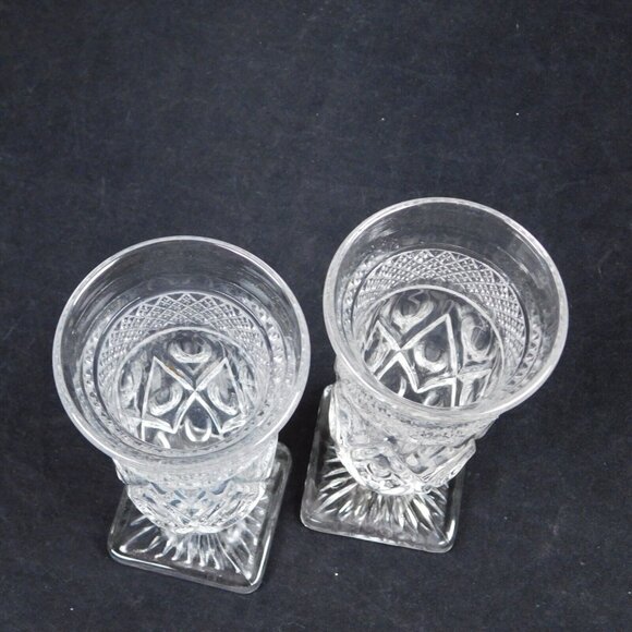2 Imperial Glass Cape Cod Clear Parfait Glasses Footed Dessert Ice Cream Vintage - Picture 10 of 12